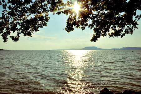 Lake balaton water sunlight