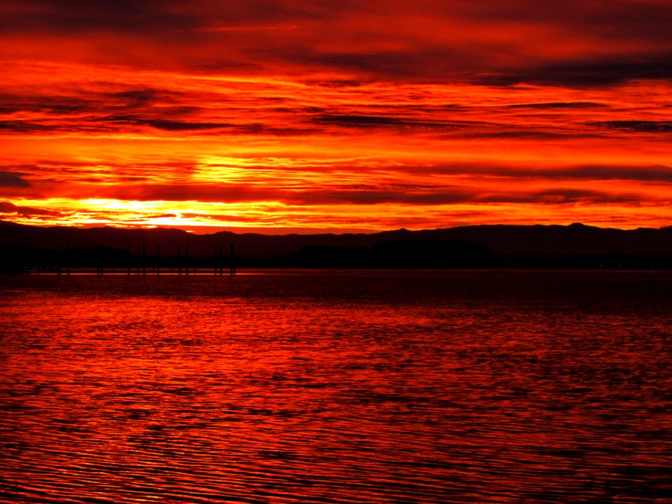 Sunrise at Columbia River in Vancouver, WA