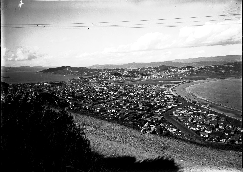 74; Elevated view of Rongotai, Lyall Bay - 1930s