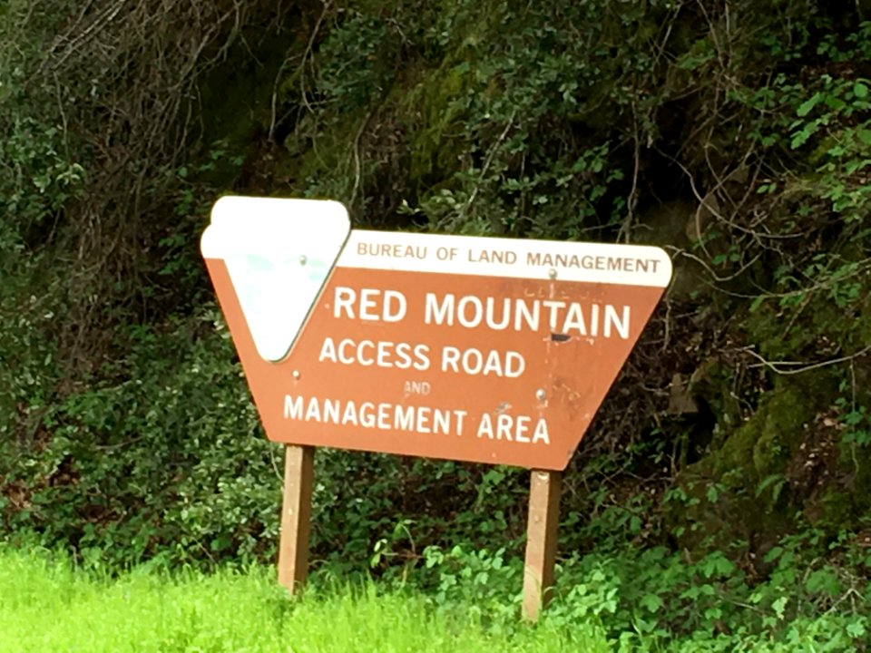 Sign in South Fork Eel Wilderness, Red Mountain