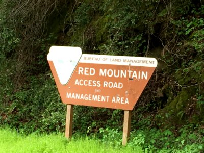 Sign in South Fork Eel Wilderness, Red Mountain