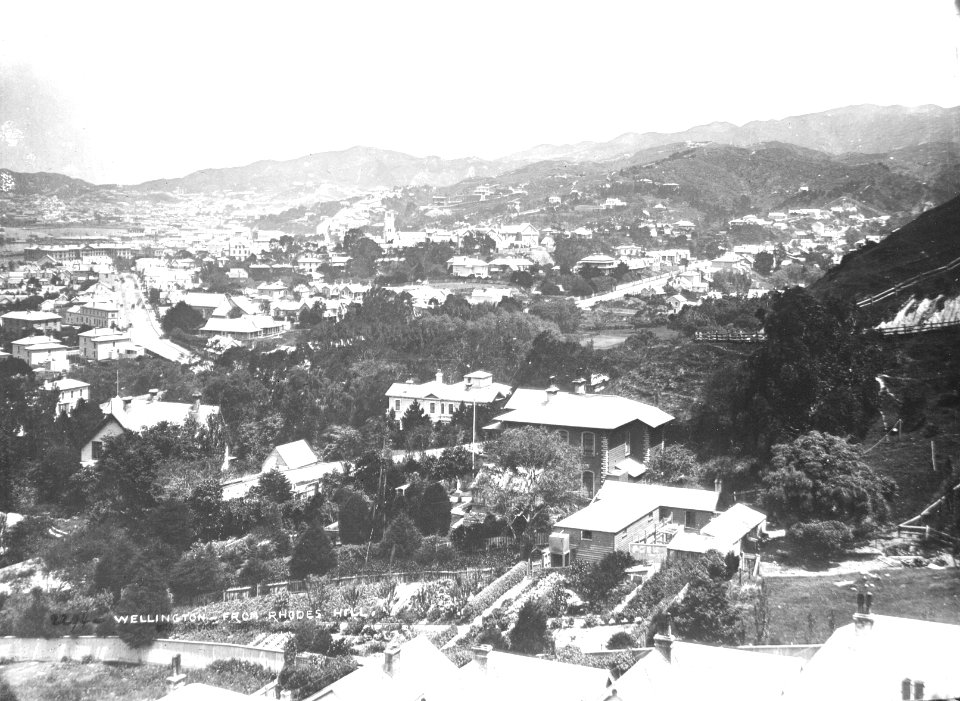 44; Elevated view of Thorndon - Circa 1900 - Glass Plate Negative