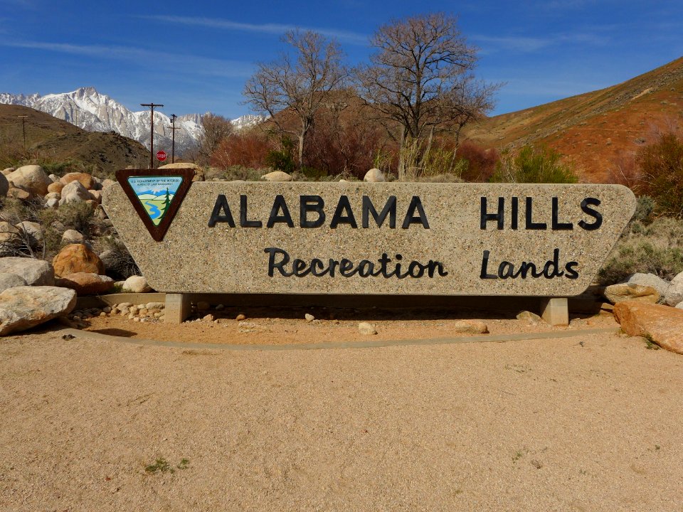 Sign in Alabama Hills