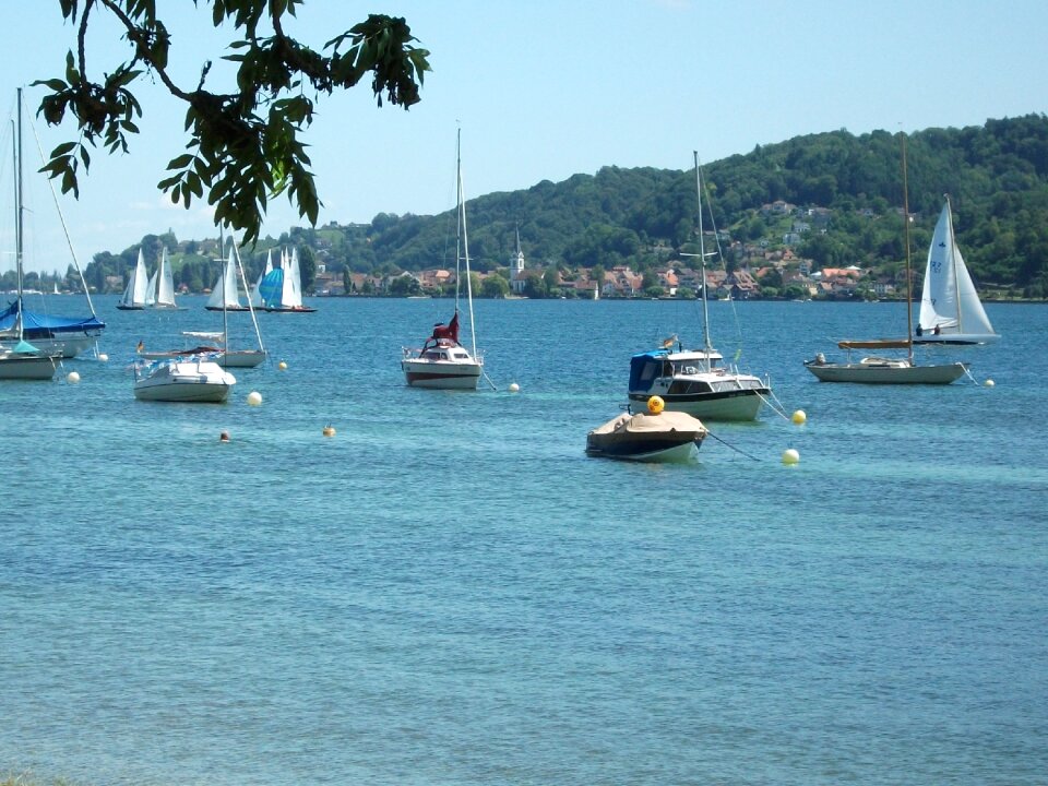 Boats bay sea