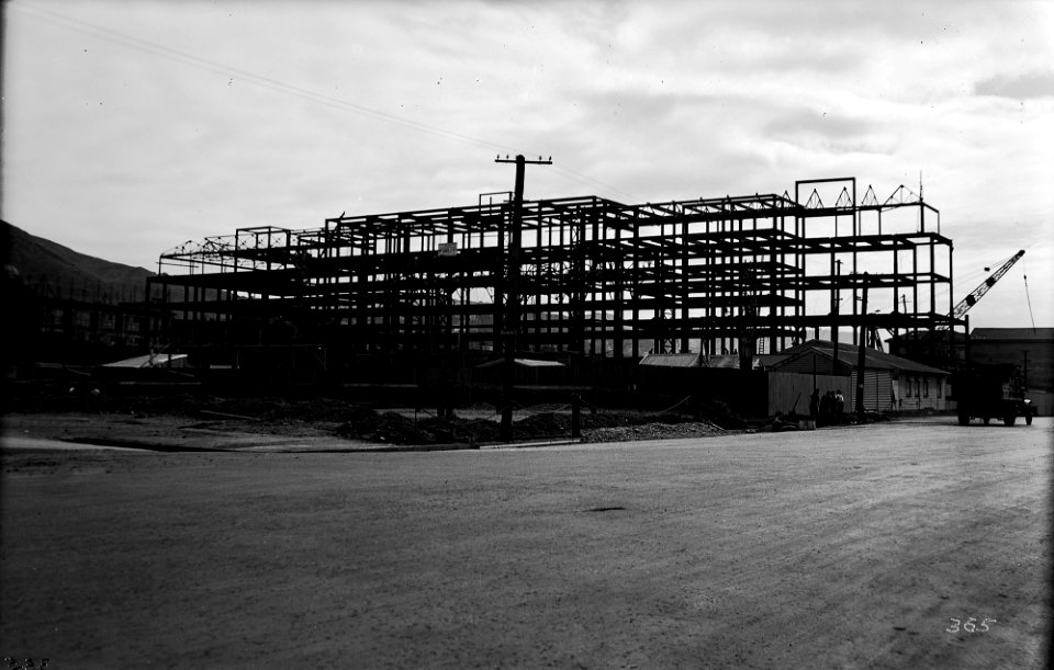 222; Bunny Street, Railway Station under construction - 16 Mar 1935