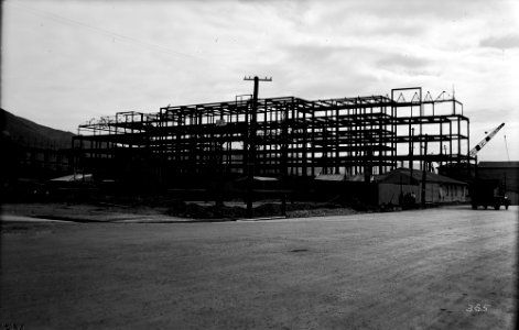222; Bunny Street, Railway Station under construction - 16 Mar 1935