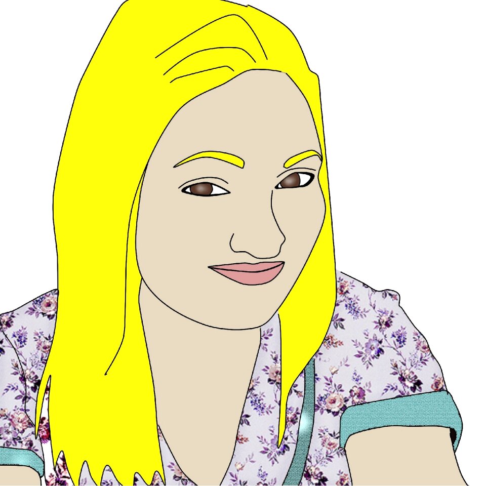 Blonde beautiful face