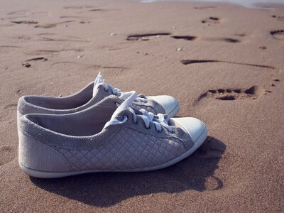 Sneakers beach sand
