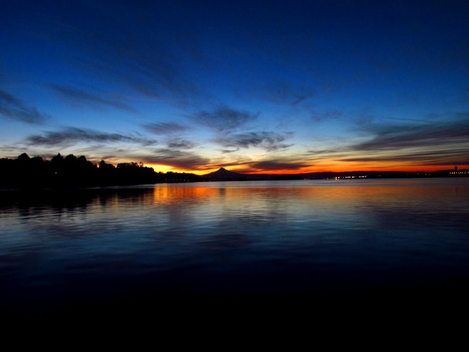 Sunrise at Columbia River and Mt. Hood