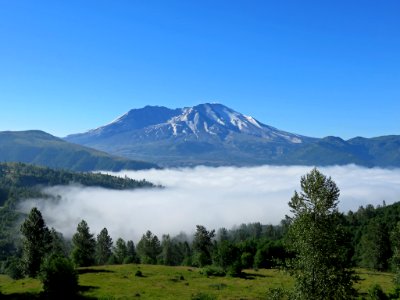Morning Clouds at Mt. St. Helens NM in Washington photo
