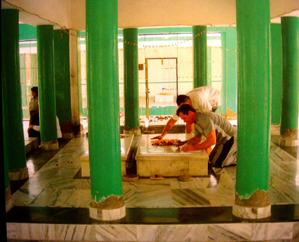 Polishing The Marble Tomb of a Sufi Saint..Bhai Sahib