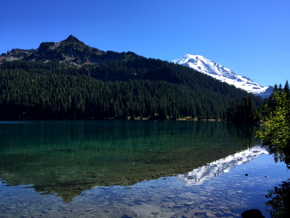 Mowich Lake at Mt. Rainier NP in Washington