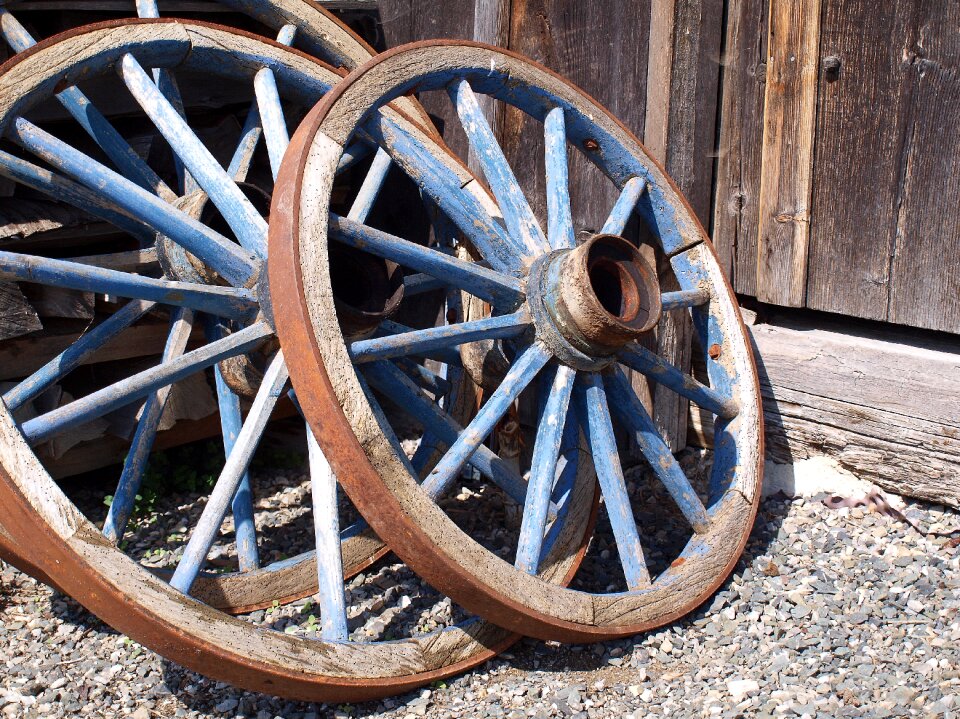 Wood spokes nostalgia photo