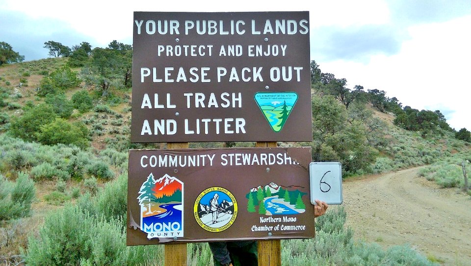 Sign on Public Lands near Bishop, CA photo