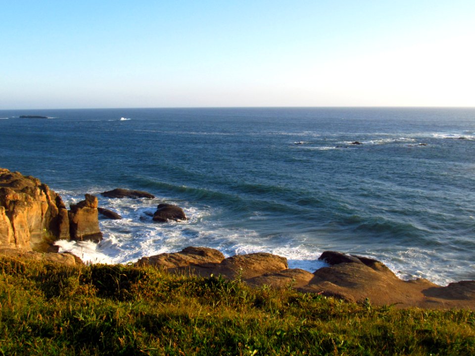 Sunset at Devils Punchbowl in OR photo