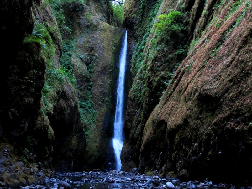 Oneonta Gorge Falls in Oregon