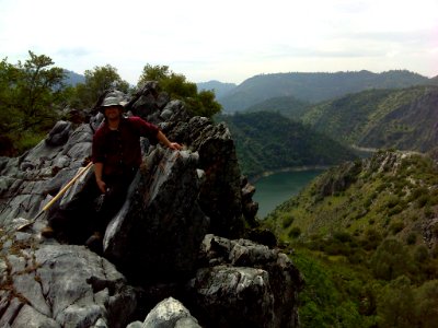 Survey Technician off the Middle Fork Stanislaus River near Columbia, California