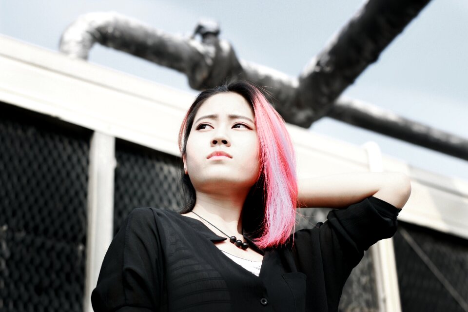 Woman model red hair