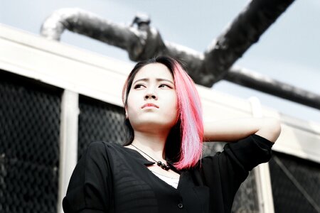 Woman model red hair