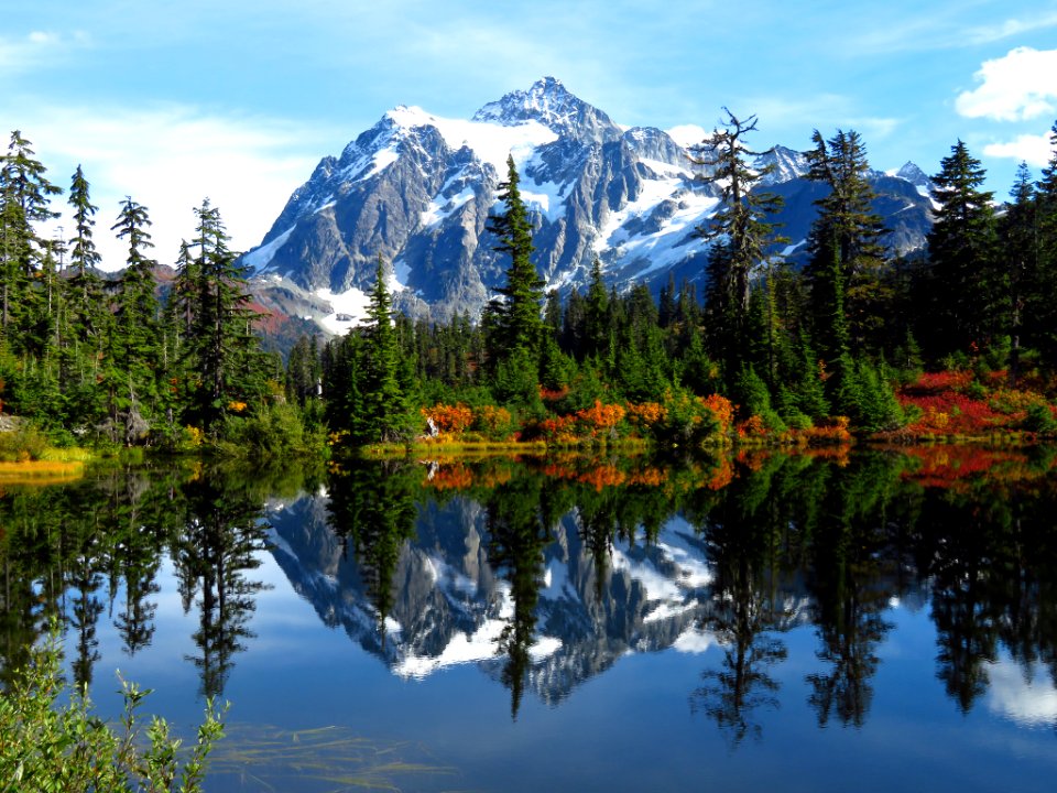 Mt. Shuksan and Picture Lake in WA
