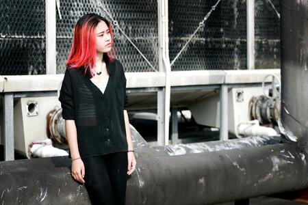 Woman model red hair