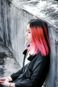 Woman model red hair