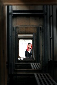 Woman model red hair