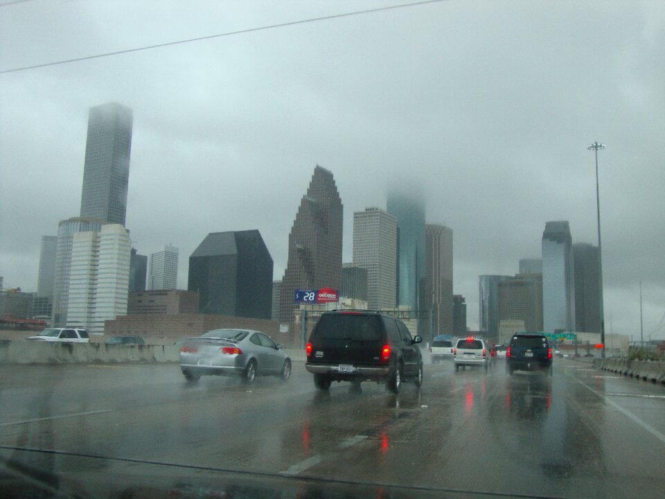 Cars wet rainy