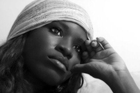 Woman portrait afro