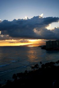 Sunset at Waikiki photo