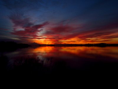 Sunrise at Columbia River and Mt. Hood