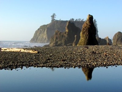 Sunset at Ruby Beach at Olympic NP in WA