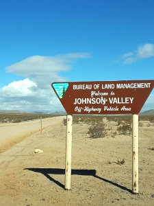Sign in Johnson Valley OHV Area