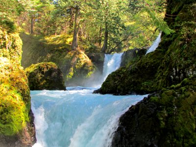 Spirit Falls Trail on Little White Salmon River in WA photo