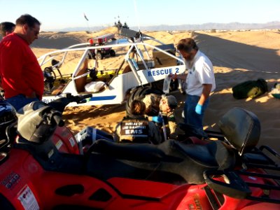 Park Ranger Brian Puckett working in the Dunes