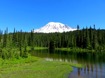 Reflection Lake at Mt. Rainier NP in Washington photo