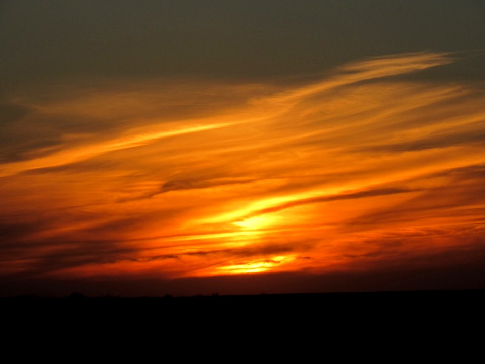 Sunset at Petrified Forest NP in Arizona