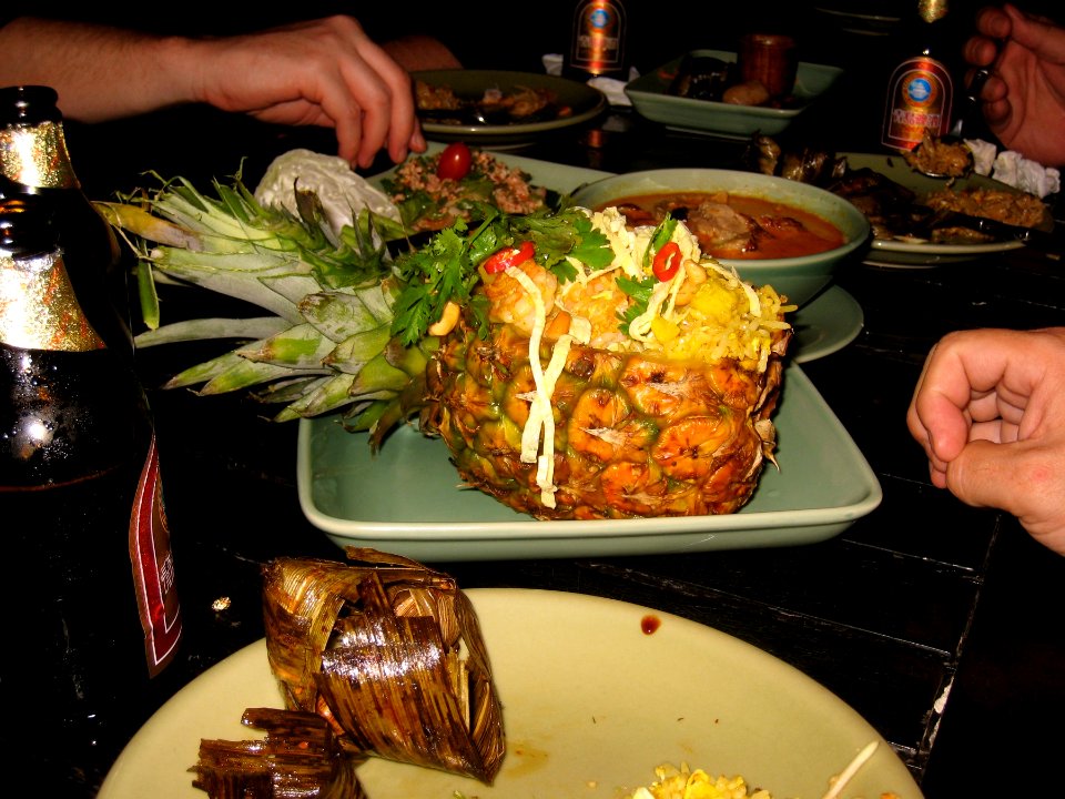 The Mammoth Pineapple Stuffed with Thai Food