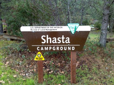 Sign for Shasta Campground