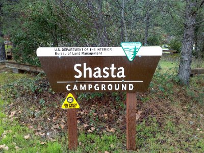 Sign for Shasta Campground photo