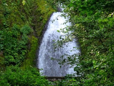 Wahkeena Falls at Columbia River Gorge in Oregon photo