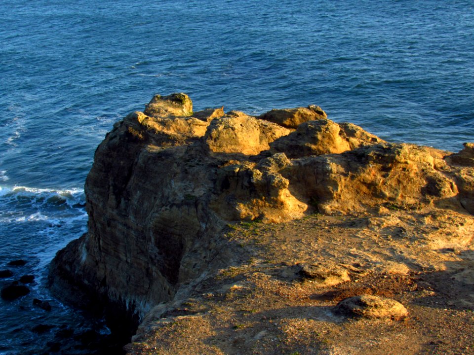 Sunset at Devils Punchbowl in OR photo