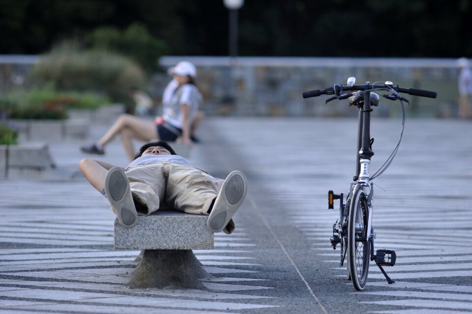 Park take a nap bike
