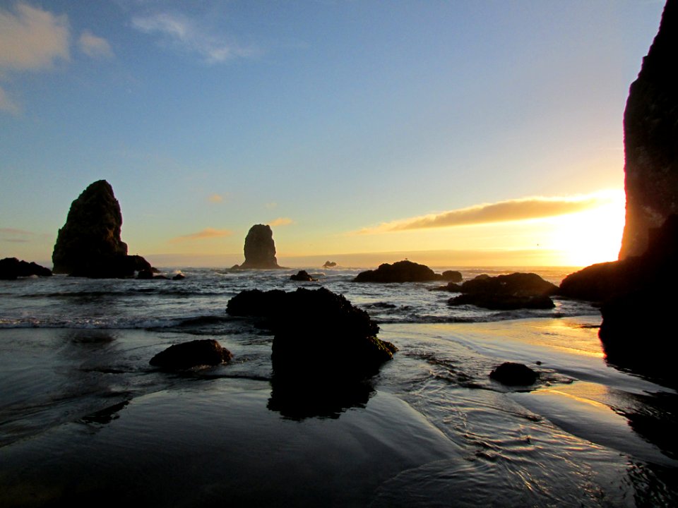 Cannon Beach at Pacific Coast in OR