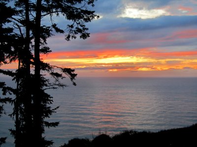 Sunset at Pacific Coast In OR