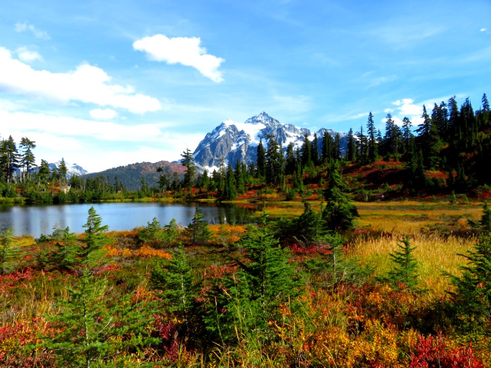 Mt. Shuksan and Picture Lake in WA