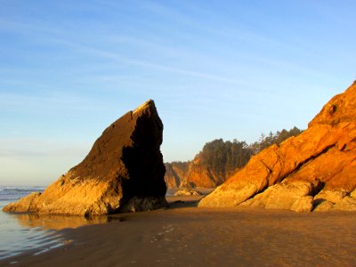 Hug Point at Pacific Coast in OR