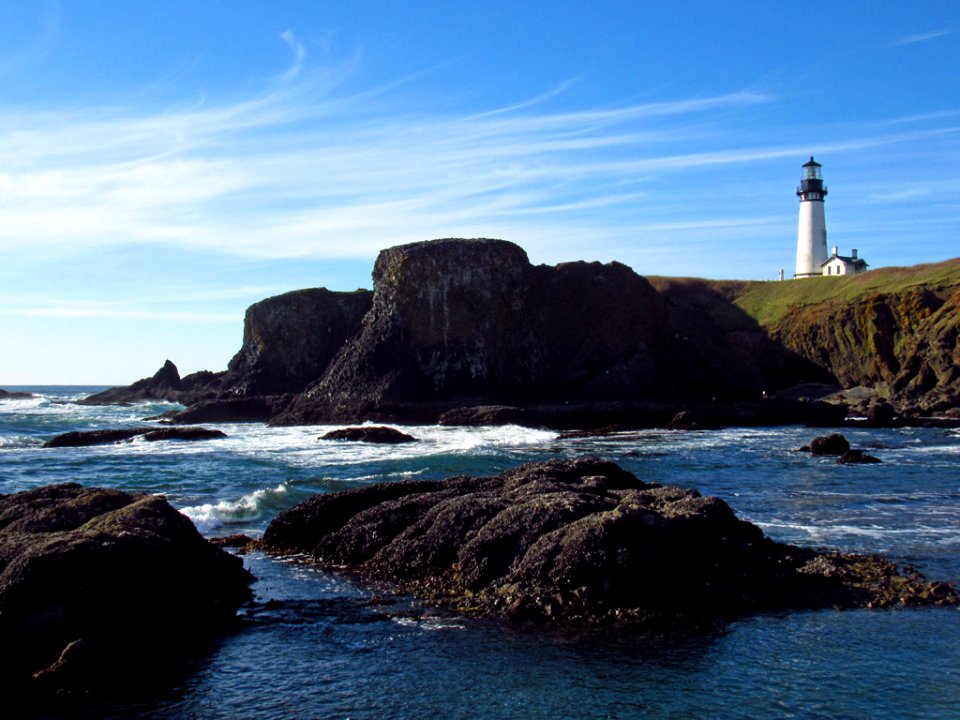 Lighthouse at Yaquina Head in OR