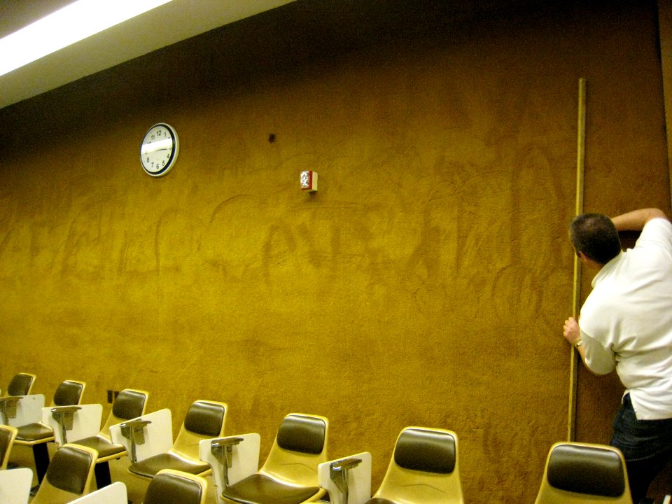 Uh Oh, Some Wall Carpet Grafitti