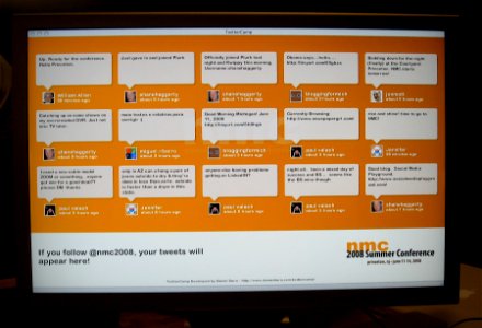 NMC 2008 TwitterCamp Display